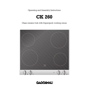 Manual Gaggenau CK260504 Hob