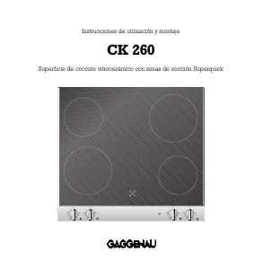 Manual de uso Gaggenau CK260504 Placa