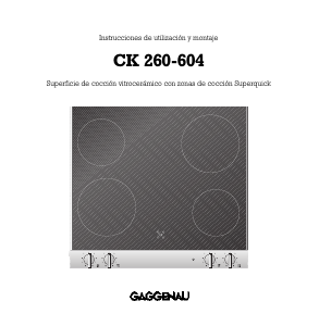 Manual de uso Gaggenau CK260604 Placa