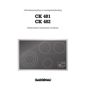 Handleiding Gaggenau CK481110 Kookplaat