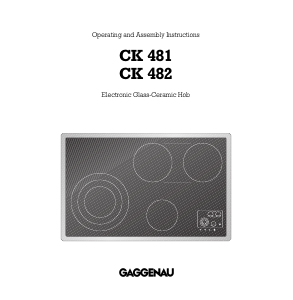 Manual Gaggenau CK482100 Hob