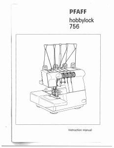 Manual Pfaff hobbylock 756 Sewing Machine