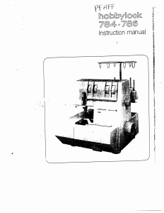 Handleiding Pfaff hobbylock 784 Naaimachine