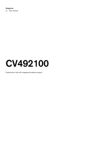 Handleiding Gaggenau CV492100 Kookplaat