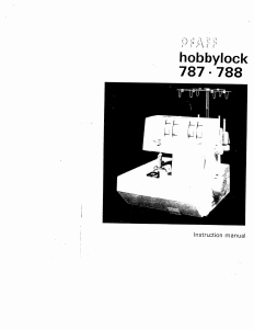 Handleiding Pfaff hobbylock 788 Naaimachine