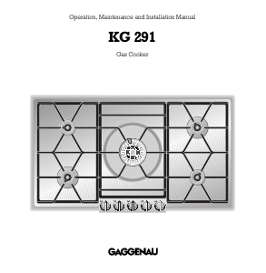 Manual Gaggenau KG291110 Hob