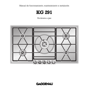 Manual de uso Gaggenau KG291210NL Placa