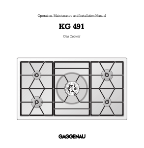 Handleiding Gaggenau KG491110F Kookplaat