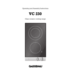 Manual Gaggenau VC230113 Hob