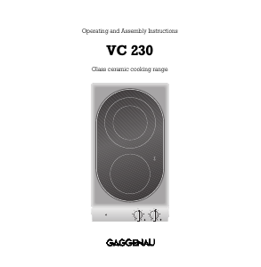 Manual Gaggenau VC230212 Hob