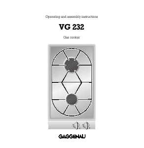 Manual Gaggenau VG232132 Hob