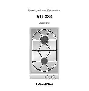 Manual Gaggenau VG232132F Hob