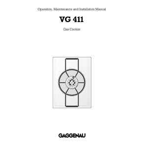 Manual Gaggenau VG411110 Hob