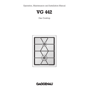 Manual Gaggenau VG442210 Hob