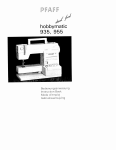 Manual Pfaff hobbymatic 955 Sewing Machine