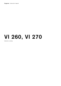Manual Gaggenau VI270114 Hob