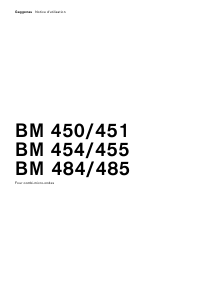 Mode d’emploi Gaggenau BM455130 Micro-onde