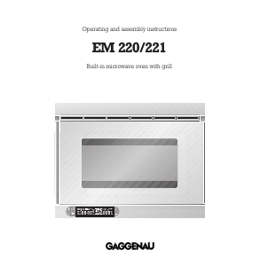 Manual Gaggenau EM220110 Microwave