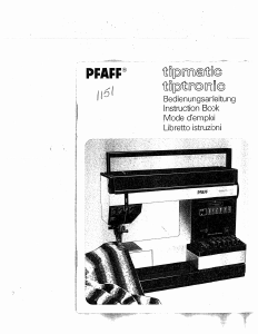 Manual Pfaff tipmatic 1151 Sewing Machine