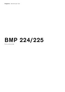 Manuale Gaggenau BMP224130 Forno