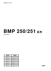 说明书 嘉格纳 BMP250100 烤箱