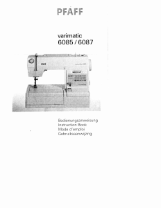 Manual Pfaff varimatic 6085 Sewing Machine