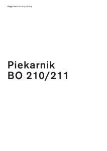 Instrukcja Gaggenau BO210230 Piekarnik