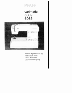 Manual Pfaff varimatic 6086 Sewing Machine