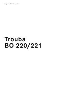 Manuál Gaggenau BO220100 Trouba