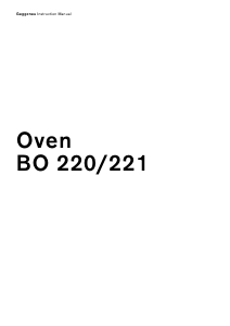 Manual Gaggenau BO220100 Oven
