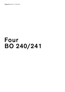 Mode d’emploi Gaggenau BO240130 Four