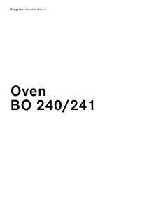 Manual Gaggenau BO241130 Oven