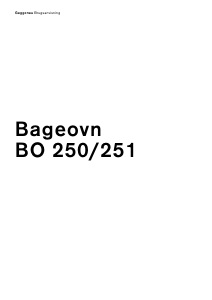 Brugsanvisning Gaggenau BO250101 Ovn