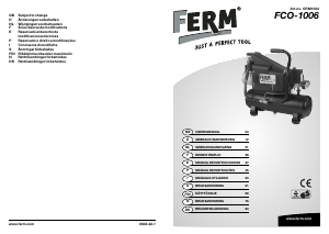 Bruksanvisning FERM CRM1024 FCO-1006 Kompressor