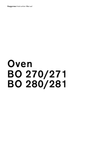 Manual Gaggenau BO270101 Oven