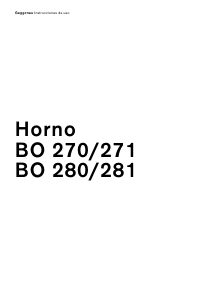 Manual de uso Gaggenau BO270101 Horno