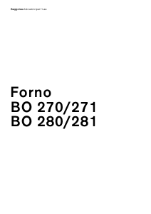 Manuale Gaggenau BO270110 Forno