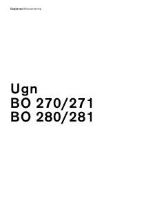 Bruksanvisning Gaggenau BO271101 Ugn