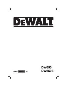 Manuale DeWalt DW650 Levigatrice a nastro