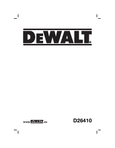 Manuale DeWalt D26410 Levigatrice orbitale
