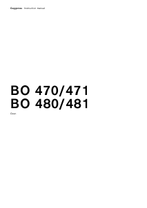 Manual Gaggenau BO470101 Oven