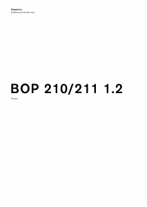 Manual de uso Gaggenau BOP211102 Horno