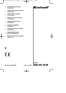 Mode d’emploi Einhell BT-AC 240/50/10 OF Compresseur