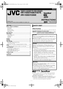 Manual JVC HR-V507E Video recorder