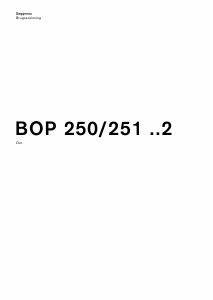 Brugsanvisning Gaggenau BOP250102 Ovn