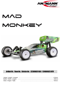 Manual Ansmann Electric Mad Monkey Radio Controlled Car