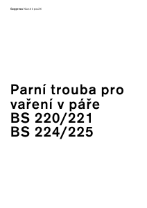 Manuál Gaggenau BS225110 Trouba