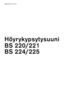Käyttöohje Gaggenau BS225110 Uuni