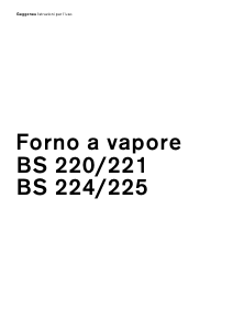 Manuale Gaggenau BS225110 Forno