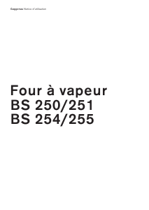 Mode d’emploi Gaggenau BS260610 Four